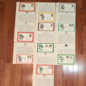 USPS 1978 First Day Cover Album Pages with Stamps + Envelopes 10 Pages